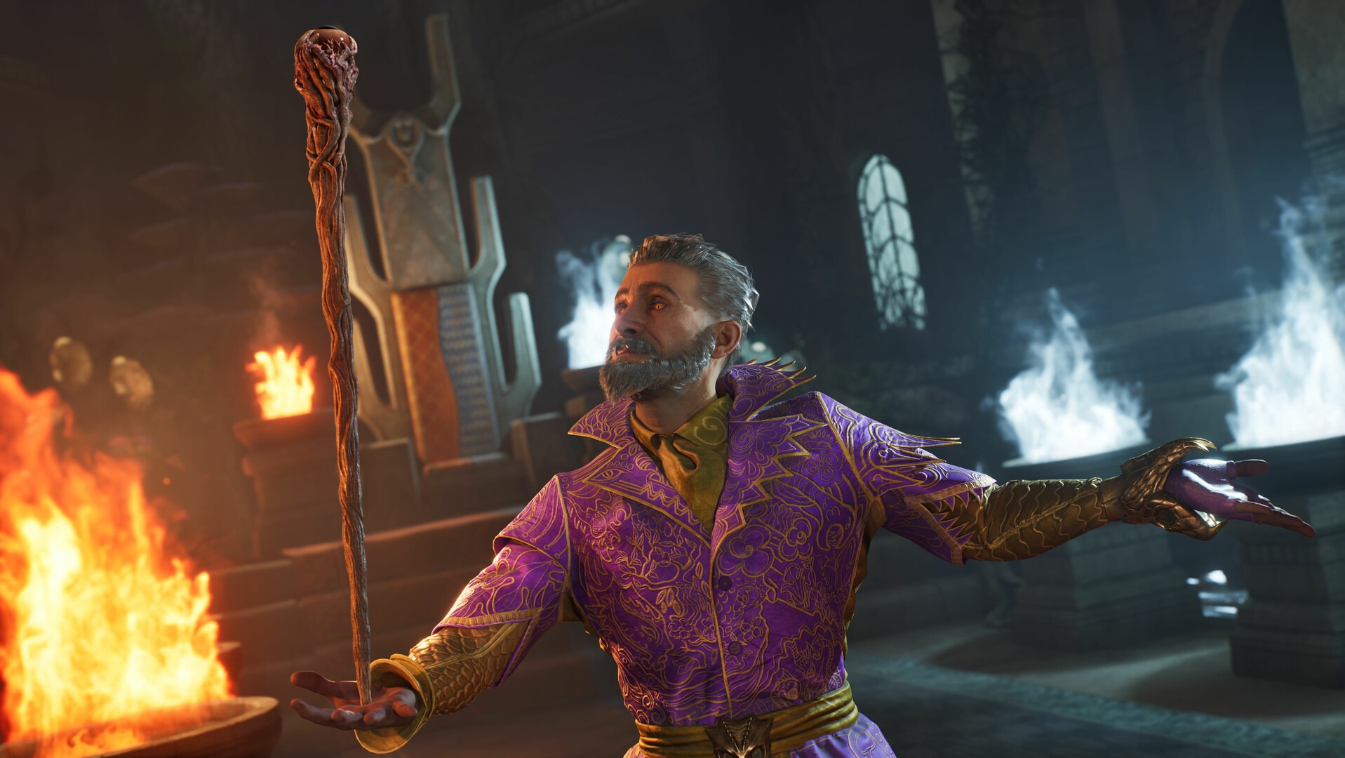 Mage with a staff in Oblivion Remastered