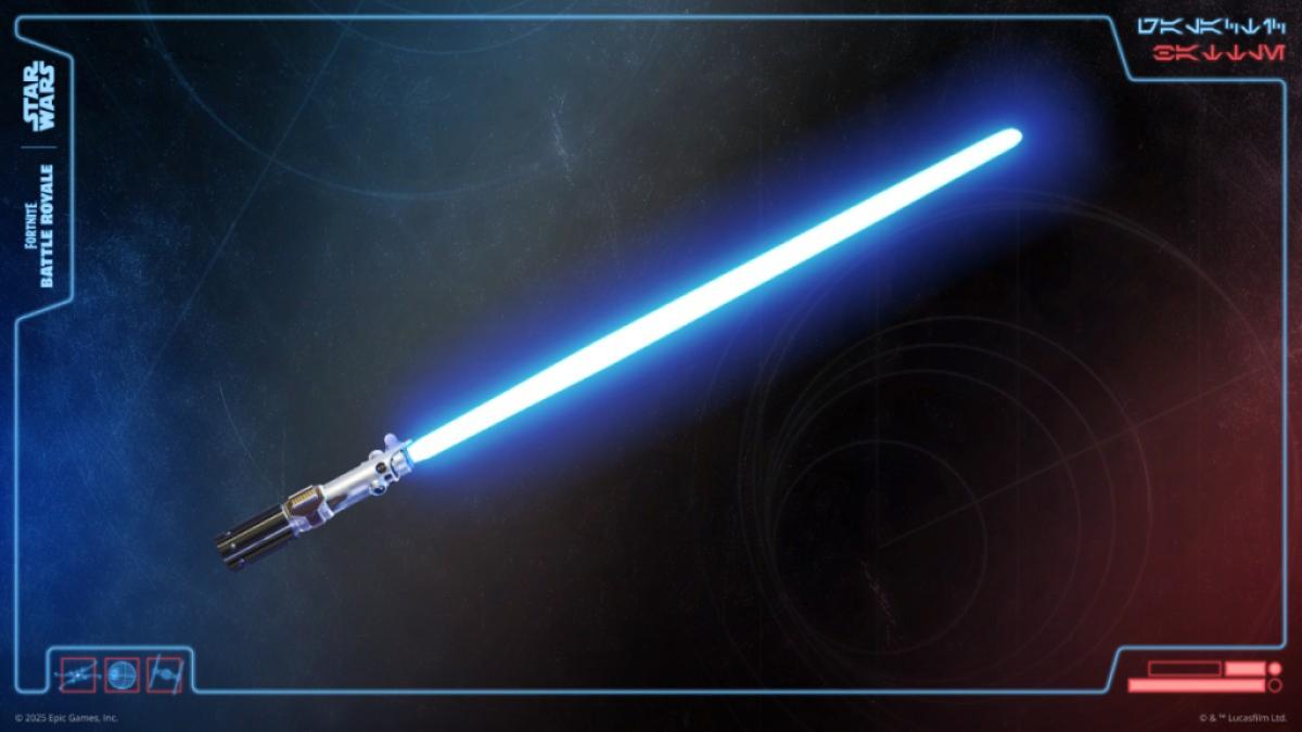 an image of the Lightsaber in Fortnite with the Star Wars update